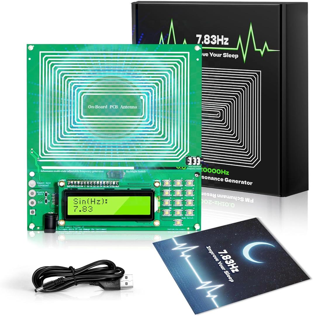 Frequency Generator for Healing (0.01Hz-200KHz), 7.83Hz Schumann Resonance Generator, Sound Frequency Machine for Meditation, Stress Relief, Relaxation, and Yoga