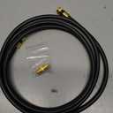 RG6 Coaxial Cable, 3FT 6FT 10FT 15FT 25FT 50FT 100FT Coax Cable Cord with Gold F-Type Connector, High Speed Internet, Digital TV Aerial for HDTV, Satellite, Antenna, Modem with Extender- 6ft (Black)