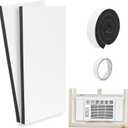 HOXHA Air Conditioner Foam Insulation Window Kit 2 Pack, AC Side Panels Kits, Air Conditioner Accessories Seal, 17 inch9 inch 7/8 inch,White