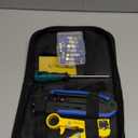 KOTTO Coax Cable Crimper Kit - Adjustable Compression Tool for RG6, RG59, RG11 - Includes Coaxial Cable Stripper and 20 F Compression Connectors