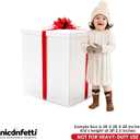 Extra Large Gift Box 28x28x28"Giant, Jumbo, White Gift Boxes with Lid for Large Gifts, Big Presents for Birthday Surprise, Gender Reveal, Valentine's Day, Chinese New Year and Other Celebrations, Not for Heavy-Duty Storage Use