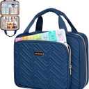 Leudes Travel Pill Bottle Organizer,Medicine Organizer and Storage,Home Medication Bag, Cases,Carrier for Pills,Vitamin,Fish Oil,Supplements for Women and Men (Medium, Blue)