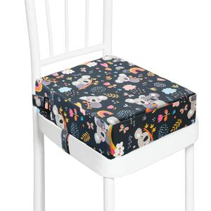 Toddler Booster Seat for Kitchen Chair Dining Table, Washable Thick Strong Support Portable Booster Chair for Toddlers Eating, Easy Cleaning Booster Seat Cushion Detachable with Adjustable Straps (Multi)