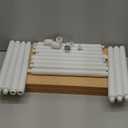 Furinno TURN-N-TUBE Storage Shelves, 5-Tier Book Shelf, Corner Shelf, Toolless Open Shelves, for Organization and Storage, Living Room, Garage, Home Office, Beech