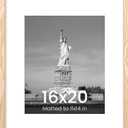 ENJOYBASICS 16x20 Picture Frame, Display Poster 11x14 with Mat or 16 x 20 Without, Wall Gallery Photo Frames, White, 1 Pack