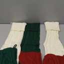 Christmas Stockings 18 Inches,Long Knitted Socks Christmas Decoration Hanging Stocking Fireplace Xmas Tree Stocking for Home Family2red+2white+2green