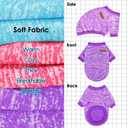 3 Pack Dog Sweaters for Dogs Girl Boy Winter Fleece Clothes Warm Soft Dog Sweatshirt Outfit for Dogs Cats Pet Apparel (Rose+Light Blue+Purple, Medium)