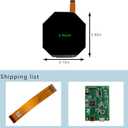 2.5 inch 480x480 400nit VS025Z6M IPS MIPI Round Circle LCD Screen and Micro USB Controller Board 30 pins