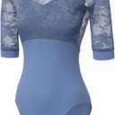 Women's Long Sleeves Leotards for Dance Adult Ballet Leotard for Grils, Size M 10