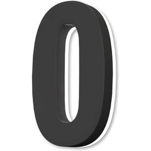 Backlit LED House Numbers 7", Stainless Steel Hand-Polished for House Address Signs, Modern House Numbers 7 Inch,Low-Voltage, Waterproof Corrosion Resistant (7 Inch Black 0)