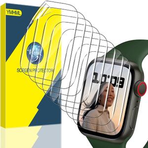 YMHML 8 Pack Screen Protector Compatible for Apple Watch 40mm SE 3 / SE 2/1 Series 6/5 / 4, [Upgrade Flexible Film] Soft HD Clear Anti-Scratch Film for iWatch Accessories (Transparent)
