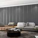 Upgraded Deerskin Velvet High-end Modern Minimalist 3D Wallpaper Plain Non-Woven Living Room Bedroom TV Background Wall Paper 20.8 '* 393.7'Non Peel and Stick Wallpaper (Dark Gray 068)