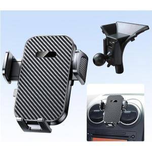 Nissan Rogue 2014 Through 2020 Semi-Sheer Compact Base on Center Console with 360 Degree Rotating Phone Holder (Nissan Rogue 08-13 Buckle Style)