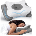 No More Aches Neck Pillow for Pain Relief, Adjustable Cervical Support with Armrest, Odorless Ergonomic Contour Memory Foam Pillows,Orthopedic Bed Side Back Stomach Sleeping