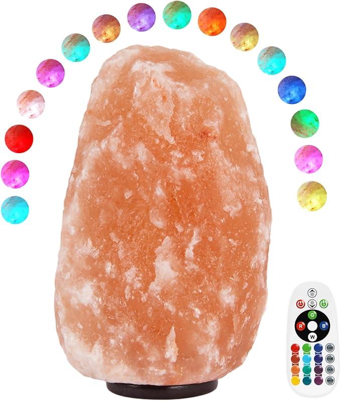 pursalt Himalayan Salt Lamp  911 Inch 1115 lbs, Natural Pink Large Salt Rock Lamp with Remote Control, 16 ColorChanging LED, USBPowered Night Light for Home, Office, Bedroom, Yoga Decor