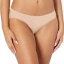 Maidenform Women's Barely There Bikini (7) 3 Pack, Beige & 2xPink