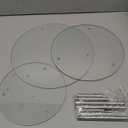 3 Pcs Round Tempered Glass Cake Stands Set 8 10 13 Inch Cupcake Display Stand Plate for Dessert Table Serving Platter