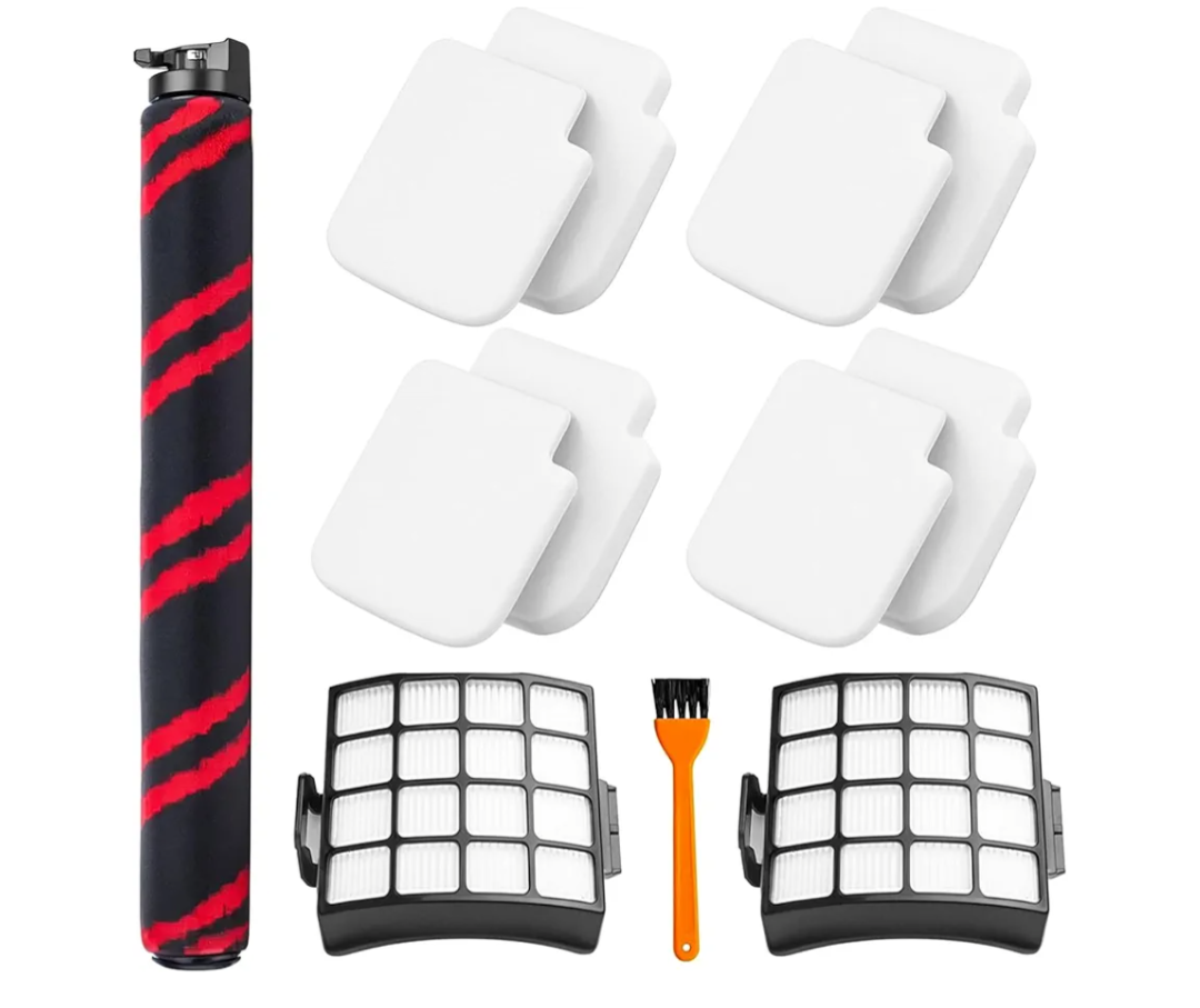 Replacement Filters for Shark Stratos AZ3002 AZ3000 AZ3000W DuoClean PowerFins Upright Vacuum Cleaner 1 Soft Brush Roller 2 Filters 4 Foam & Felt Filters 1 Cleaning Brush