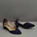 IDIFU Women's IN2 Pedazo Dress Shoes Low Block Heels Comfortable Chunky Closed Toe Ankle Strap Wedding Pumps 11