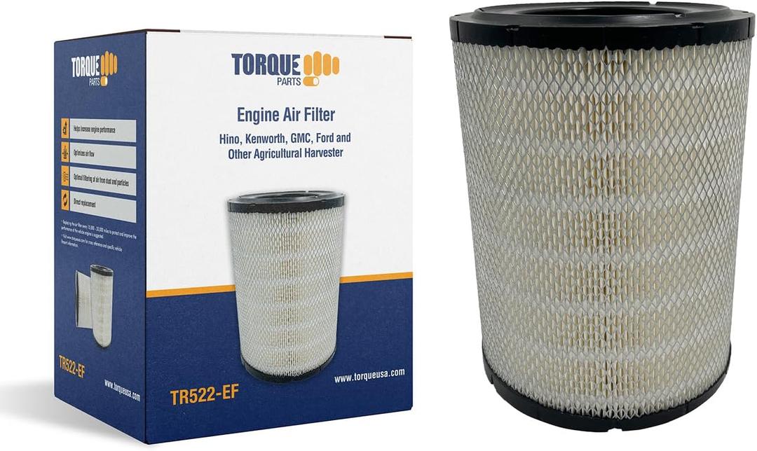TORQUE Engine Air Filter Compatible with Select semi Trucks Replaces RS2863 AF25220 LAF1878 1619027C1 6433 88433 PA2863 CA7139 20188124 DN 3I1550 (TR522-EF)