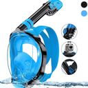 Greatever G2 Full Face Snorkel Mask with Latest Dry Top System,Foldable 180 Degree Panoramic View Snorkeling Mask with Camera Mount,Safe Breathing,Anti-Leak&Anti-Fog