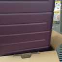 KYME Carry On Luggage 22x14x9 Airline Approved with TSA Lock Hardshell Expandable 20 Inch Luggage Carry On Suitcase with Wheels Small Travel Rolling Luggage with Cup Holder for Women Dark Purple
