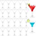 Kucoele 29 Pack Mini Plastic Martini Glasses, 5oz Disposable Cocktail Glasses Tall Party Cups for Wine, Champagne, Margarita