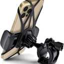 Bike & Motorcycle Phone Mount - for iPhone 16 Pro Max (15, 14, SE, Plus), Galaxy s25 or Any Cell Phone - Universal Handlebar Holder for ATV, Bicycle & Motorbike. +100 to Safeness & Comfort (Impact Resistant Plastic)
