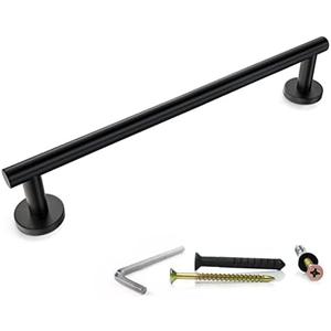 SAYONEYES Matte Black Towel Bar 18 Inch – Heavy Duty Stainless Steel SUS304 Towel Holder Rack for Bathroom, Kitchen, Bedroom Wall Mounted - Single Layer Shower Towel Hanger Rod