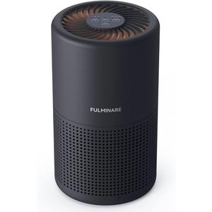 FULMINARE Air Purifiers for Bedroom H13 True HEPA Air Filter Quiet Air Cleaner With Night Light Portable Small Air Purifier for Home, Office, Living Room (Black, 1 Pack)