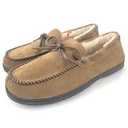 Dearfoams Genuine Suede Moc Slippers Men's Size 11 Chestnut Tan Moccasins NIB