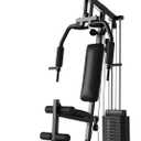 Multifunctional Home Gym Machine with 100LB Weight Stack, Full Body Workout Station for Strength Training, LAT Pulldown, Chest Press, Leg Extension & Row, Compact Home Gym Equipment for Men & Women