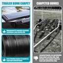 SUPOWER Bunk Wrap Kit Roll 24ft with Endcaps for Boat Trailer, 2"x4" Waterproof PE Synthetic Bunk Cover Replaces Carpet, Black