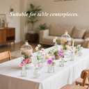 Tebery 20 Pack Glass Bud Vases, Clear Small Flower Vase for Centerpieces, Vintage Mini Glass Vase Set Bulk for Table Wedding Home Party Decoration