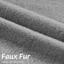 Pallene Faux Fur Plush Lumbar Throw Pillow Covers 12x20 Set of 2, Soft Fluffy Couch Pillow Covers for Living Room, Grey
