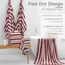 8 Piece Bathroom Towel Set |2 Oversized Bath Towels,2 Hand Towels,4 Washcloths| 600GSM Soft Hotel Towel Set Large Bath Sheet for Bathroom,Highly Absorbent Quick Dry Bath Towel Collections,Burgundy
