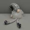 Christmas Tree Topper with Lights,Gnome Tree Topper Lighted Christmas Tree Topper 24 Inch Gnomes Christmas Tree Decorations, Christmas Home Decor-Grey (Gray)