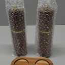 Wooden Salt and Pepper Grinder Set, Refillable Wooden Manual Salt and Pepper Mill Set with Adjustable Coarse Settings Rust Resistant Salt and Pepper Shakers Matching Wood Stand, Ideal for Gifting