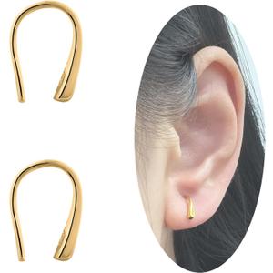 Tiny Pull Through Earrings Small Threader Earrings S999 Sterling Silver Earrings Hypoallergenic Teardrop Earrings Drop Earrings for Women Trendy - Silver & Gold