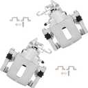 cciyu 18B4926 18B4927 Rear Left & Right Brake Calipers With Bracket For Ford For Mustang 2005-2014