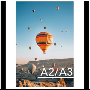 JCJMY 16.5x23.4 A2 Picture Frame Black with 11.7x16.5 A3 Mat, Display Photo 11.7x16.5 with Mat or 16.5 x 23.4 Without Mat, Wall Hanging Large Frame with Plexiglass, Black