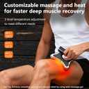 Heated Muscle Scraper Tool Electric Fascia Knife Massager Heating and Vibration, Muscle Scraper Tool, Body Gua Sha Massage Tool,Fascia Tool Massage Tools for Deep Tissue(Black)