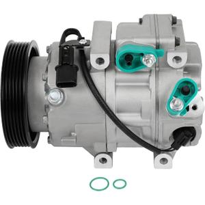 ECCPP A/C Compressor with Clutch 2013-2018 Fit for Hyundai Santa Fe Sport 2.0L 2.4L 2011-2015 Fit for Kia Sorento 2.4L AC Compressor Strong Cooling