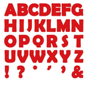 Qyeahkj 150 PCS Large 6" Font Letters and Punctuation Set, Red Classroom Alphabet Cutout for Bulletin Board Display Home School Class Decoration, A Great Helper to Inspire Students' Learning Interest