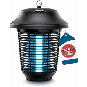 Flowtron Outdoor Bug Zapper | 3000 Volt Electric Insect Killer with 2000 Sq Ft Coverage | Non-Clogging Shock Grid | Kills Mosquitoes Flies & Flying Insects | Patio Deck Yard | UL Certified