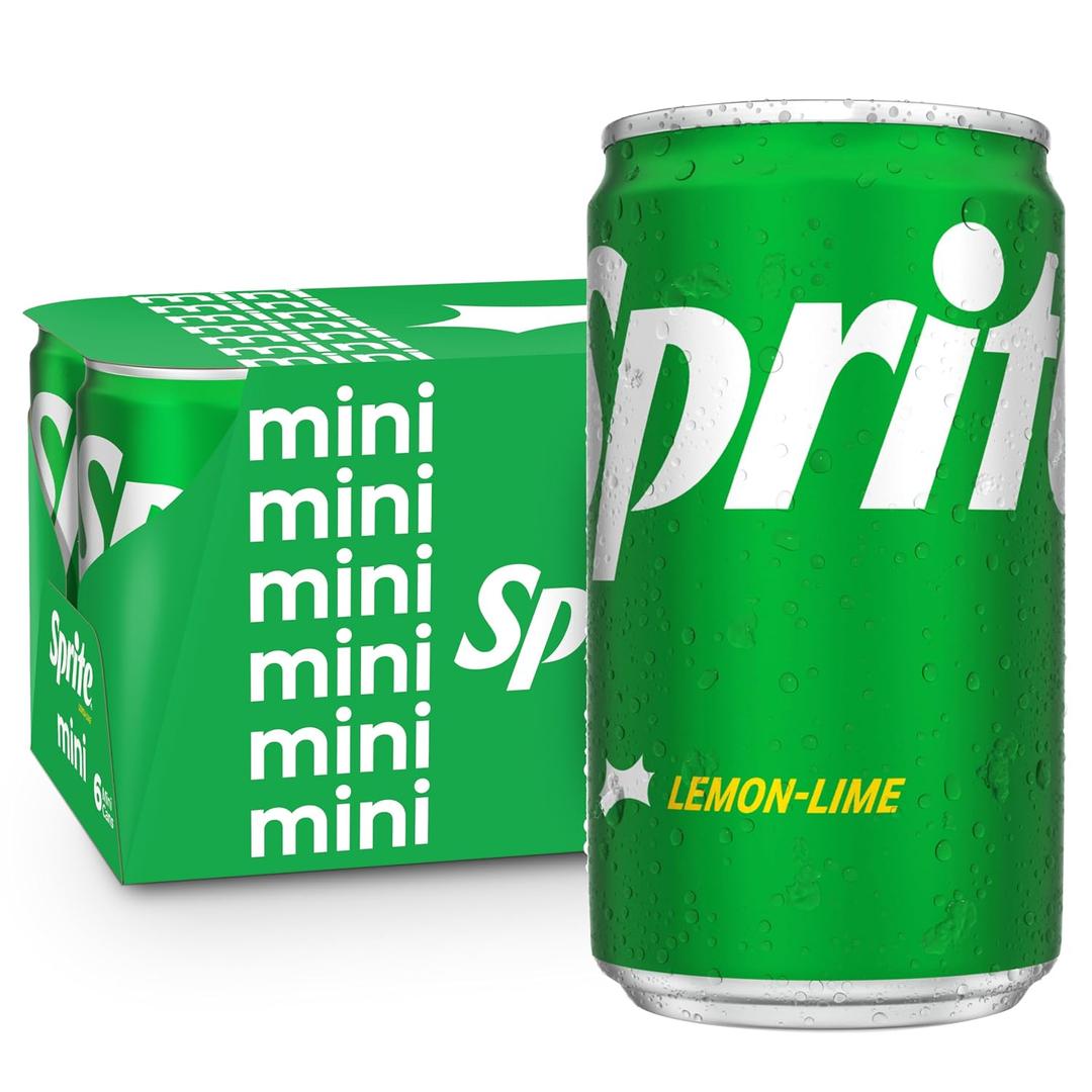Sprite Lemon Lime Soda Soft Drinks, 7.5 fl oz, 6 Pack (EXP 05/19/25)