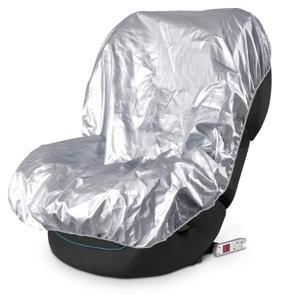 EcoNour Baby Car Seat Sun Shade Cover | Infant Carseat Heat Protector Keeps Toddler Seat at a Cool Temperature | Reflective car seat Sunshade Blocks Out Heat | Baby Travel Accessories, Silver