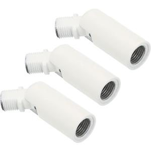 PATIKIL Sloped Ceiling Light Adapter, 3 Pack 180 Degree M10 Thread Chandeliers Ceiling Pendant Lighting Adapter for Angle or Irregular Ceiling, White
