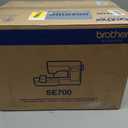 Brother SE700 Sewing and Embroidery Machine, Wireless LAN Connected, 135 Built-in Designs, 103 Built-in Stitches, Computerized, 4" x 4" Hoop Area, 3.7" Touchscreen Display, 8 Included Feet, White