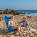 WEJOY Beach Chair for Adults, Reclining Adjustable Position,Lay Flat Lightweight Folding Portable Aluminum Chair with Backpack Straps,Padded headrest, Heavy Duty 400 lbs Lawn Chair for Beach, 2 Pack